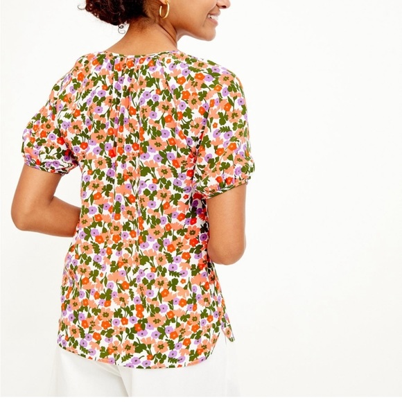 Amour Vert Lotta 100% Floral Washable Silk Blouse - Picture 2 of 9